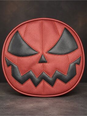 Love pain and stitches red pumpkin purse
